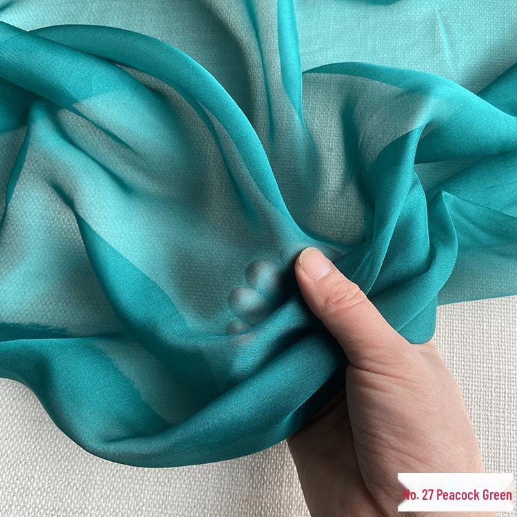Chiffon di Vera Seta Largo 6 mm: Tessuto di Seta di Gelso Trasparente per Foulard, Vestiti Estivi e Abiti da Sera