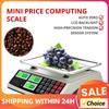 40kg/1g Commercial Price Scale with Stainless Steel Plate Counting Weight Scale Food Produce Scale for Farmers Market Meat Shop