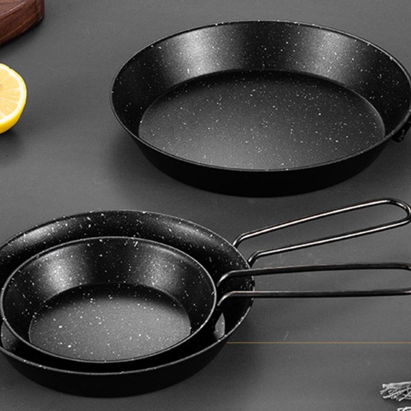 3Pcs Folding Nonstick Frying Pans Portable Outdoor Cookware Light Weight Quick Heating Skillets Cooking Accessory