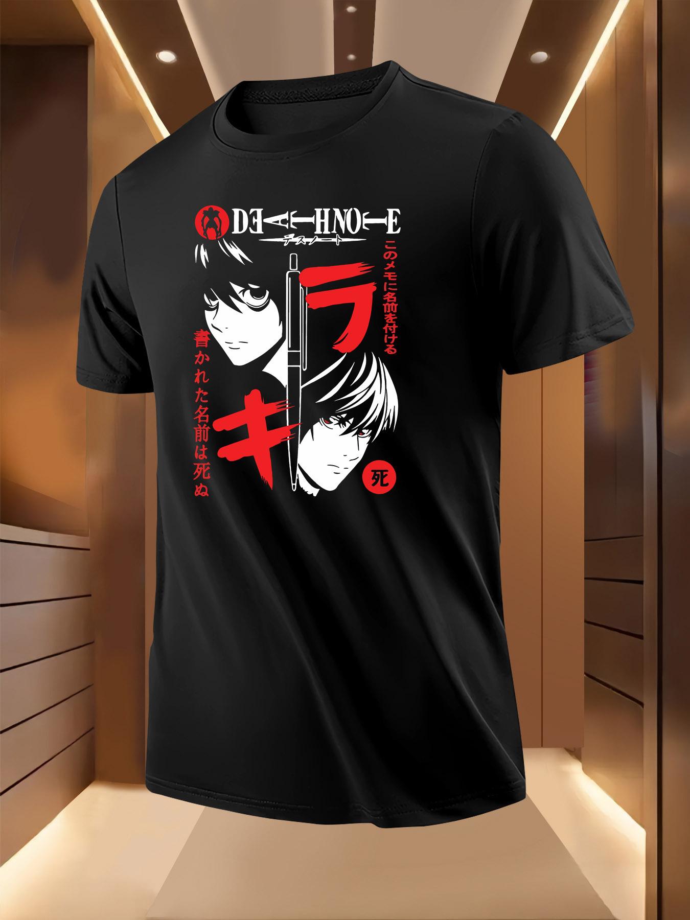 Death Note Anime Tshirt Anime Graphic Tshirt for Men - Li... S