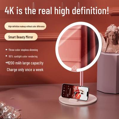 Adjustable LED Makeup Vanity Mirror with Storage Holder - Perfect Gift for Your Lover