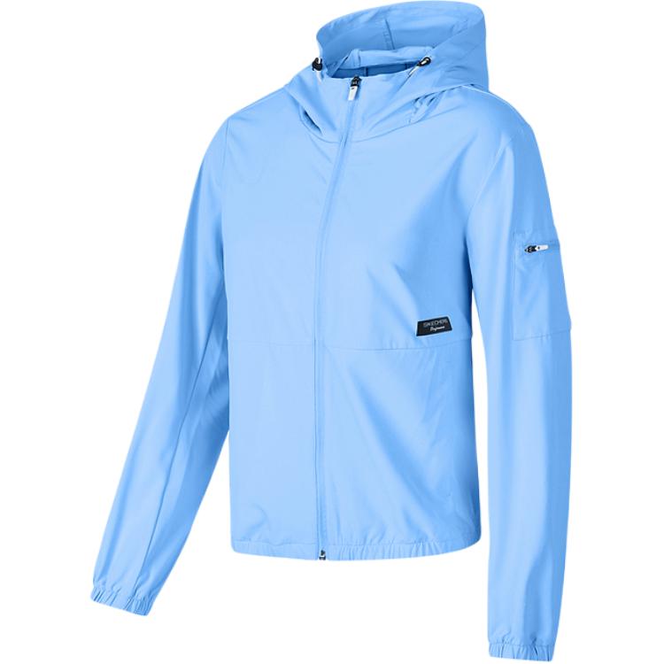 Skechers Solid Color Windproof Comfortable Versatile Woven Hooded Sports Quick-Dry Breathable Running Jacket Women jackets P423W089-02P8 M