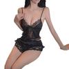 Satin Lingerie Set With Lace Ice Silk Strap Sleepwear For Women
