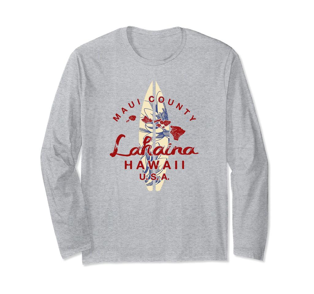 Tričko s dlouhým rukávem MAUI Lahaina Vintage Havajské ostrovy