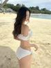 Korean Style Slimming Split Bikini Bandeau for Girls - Fashionable Hot Spring Resort Swimsuit