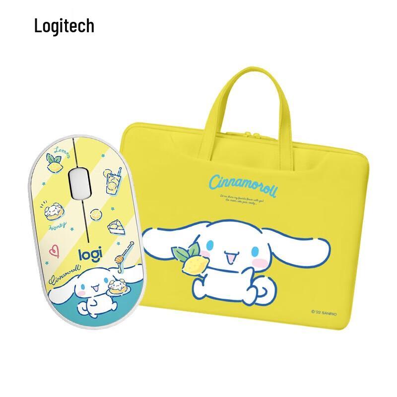 Беспроводная мышь Logitech Pebble Cinnamoroll и набор сумка для ноутбука