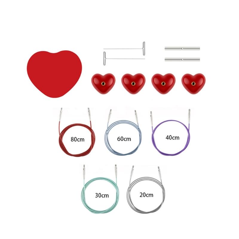10Pairs Aluminum Knitting Needle 2.75-6.0mm Interchangeable Circular Knitting Needle Set with PU Binder for Crocheting
