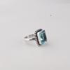 Natural Sky Blue Topaz Gemstone Handmade 925 Sterling Silver Jewelry Wedding Ring For Her RR-74-2