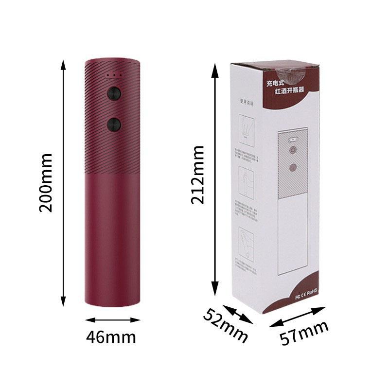 One-click Button Electric Wine Bottle Opener Automatic Corkscrew USB Rechargeable Wine Opener Wine Tools Bar Kitchen Products