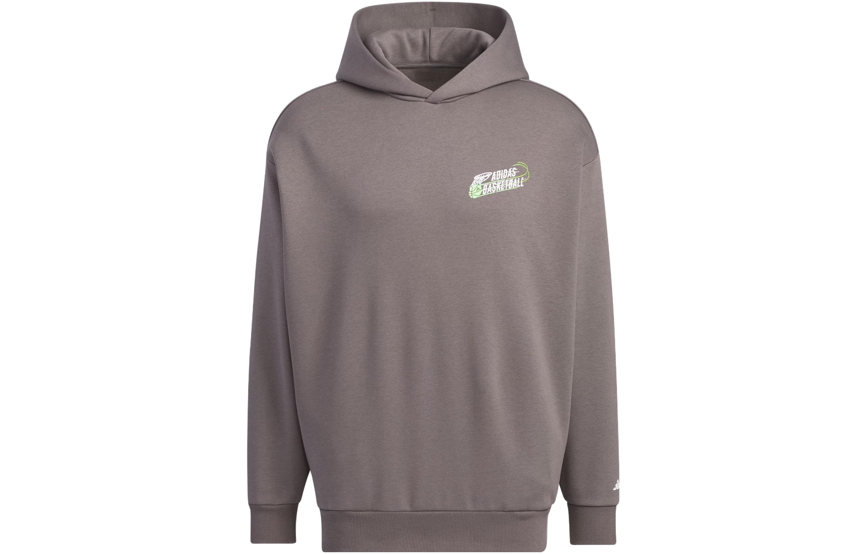 Adidas Basketball Graphic Hoodie Sweatshirt Unisex Charcoal Gray JE3504 XL
