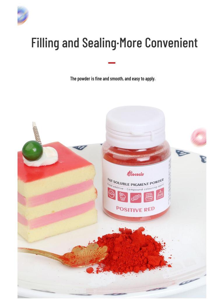 Chocolate Oil-Soluble Color Powder for Pastries, Mousse, Fondant, Lipstick & Macarons - 10g