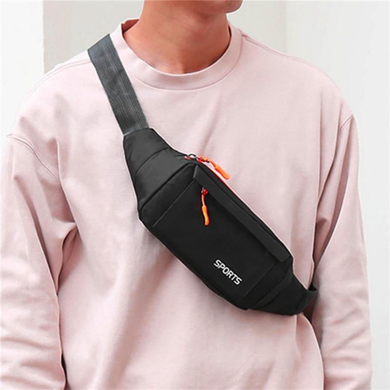 Men's Breast Bag Waterproof Outdoor Sports Bags Oxford Pouch Korean-style Waist Bag Fanny Pouch Crossbody Male Banana Bag