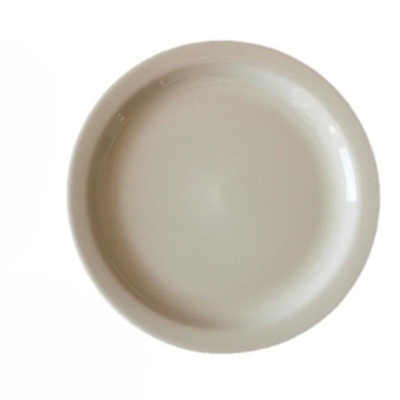 Abay Nordic Style Pure White Ceramic Round Plate