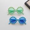 Personalized Candy Color Small Daisy Children'S Sunglasses Round Frame Cute Shape Beach Glasses