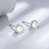 Classic Minimalist Three-Prong Round Stud Earrings - Small, Exquisite, Trendy Ear Jewelry.