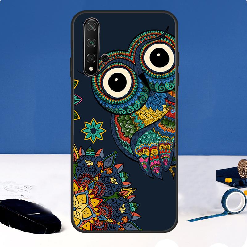 Cute Cartoon Owl Cover For Huawei Nova 10 9 SE 11i 8i 7i 3i Y90 Y91 Y70 Y60 Y61 5T P30 P60 Pro P40 Lite Case