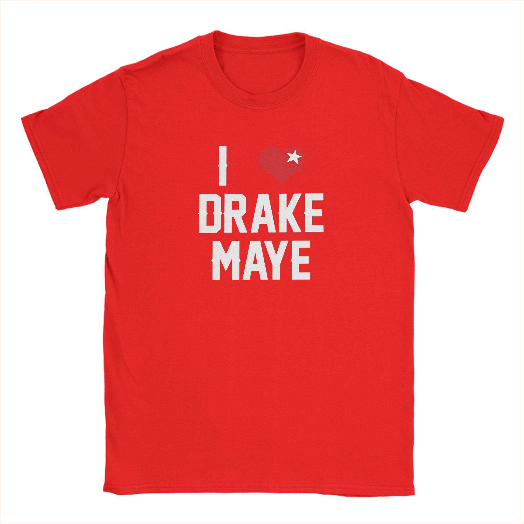 Vintage I Heart Drake Maye Football Fan TShirt for Unisex O Neck 100 Cotton T Shirts  Short Sleeve Tees Original Clothes S