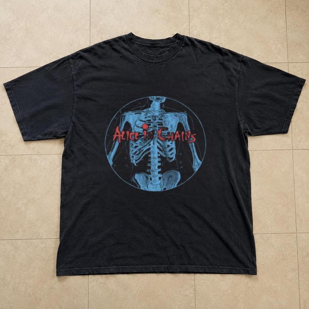 Rock Band Alice In Chains Słoik Much Album Graficzny T-shirt Unisex Unisex Gotycki Punk Muzyka Pop Streetwear Męska Moda Koszulki