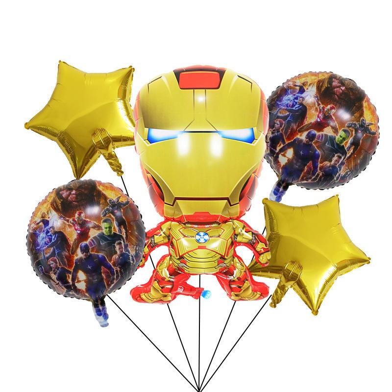 

Игра Серия Мстители Марвел Железный Человек Человек-паук Костюм из алюминиевой фольги Шары Украшение для вечеринки Balloon Bundle 1