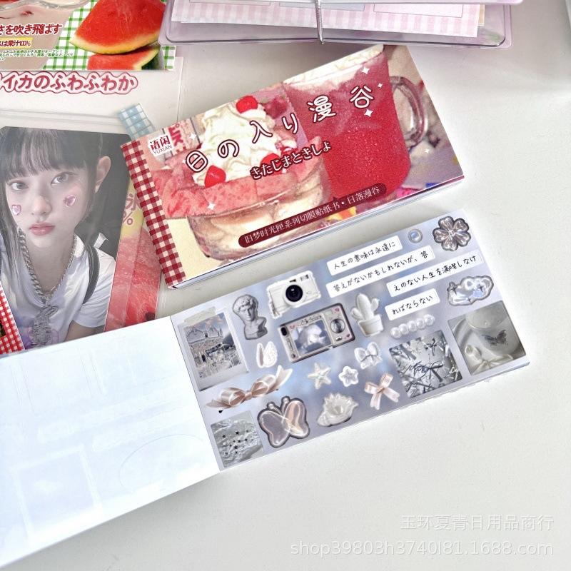 30Pcs/Lot Creative Handbook Kawaii Retro Ins Die Cutting Stickers Book Diy Scrapbook Diary Phone Case Cute Stationery Decals