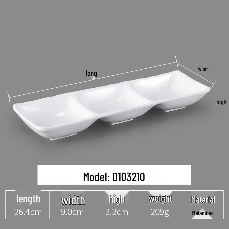 Thickened Melamine Round Condiment Dipping Sauce Dish, 10-Pack