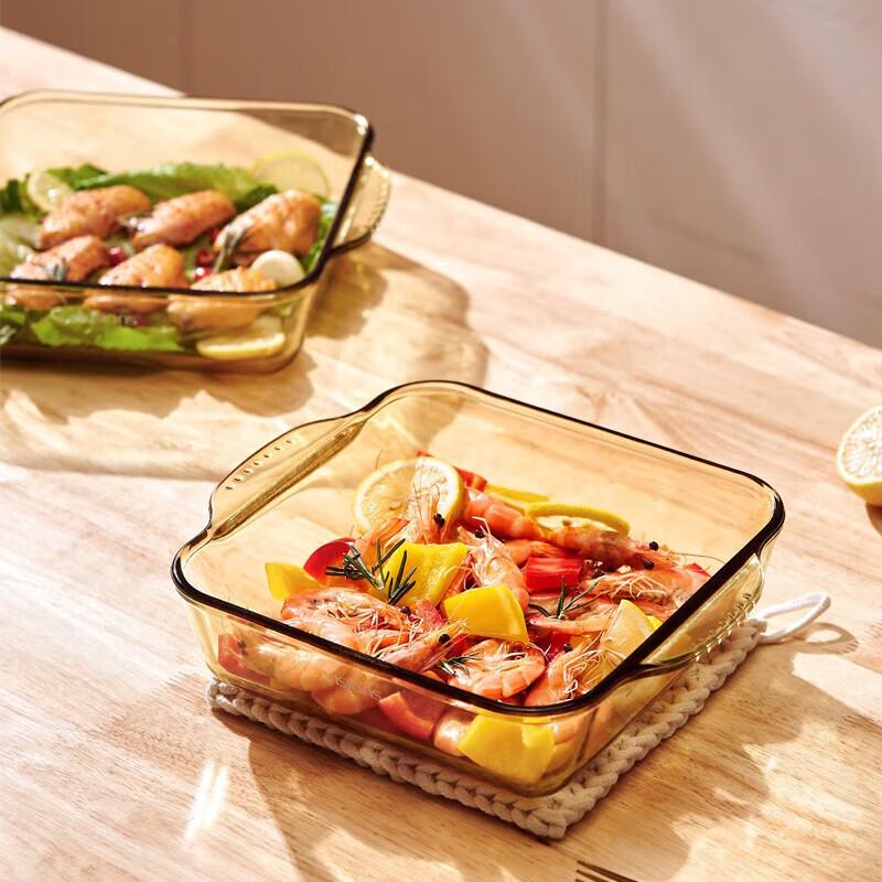 Corning VISIONS Amber High Borosilicate Glass Baking Dish