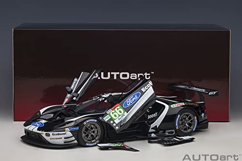AUTOart 1/18 Scale Finished Model 81910 Ford GT 2019 #66 Le Mans 24 Hours LMGTE Pro Class Black/White