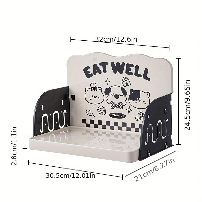 Pet Feeding Table For Cats And Dogs Anti Splash Anti Spill Easy To Assemble Washable Feeding Station For Food Water Bowls