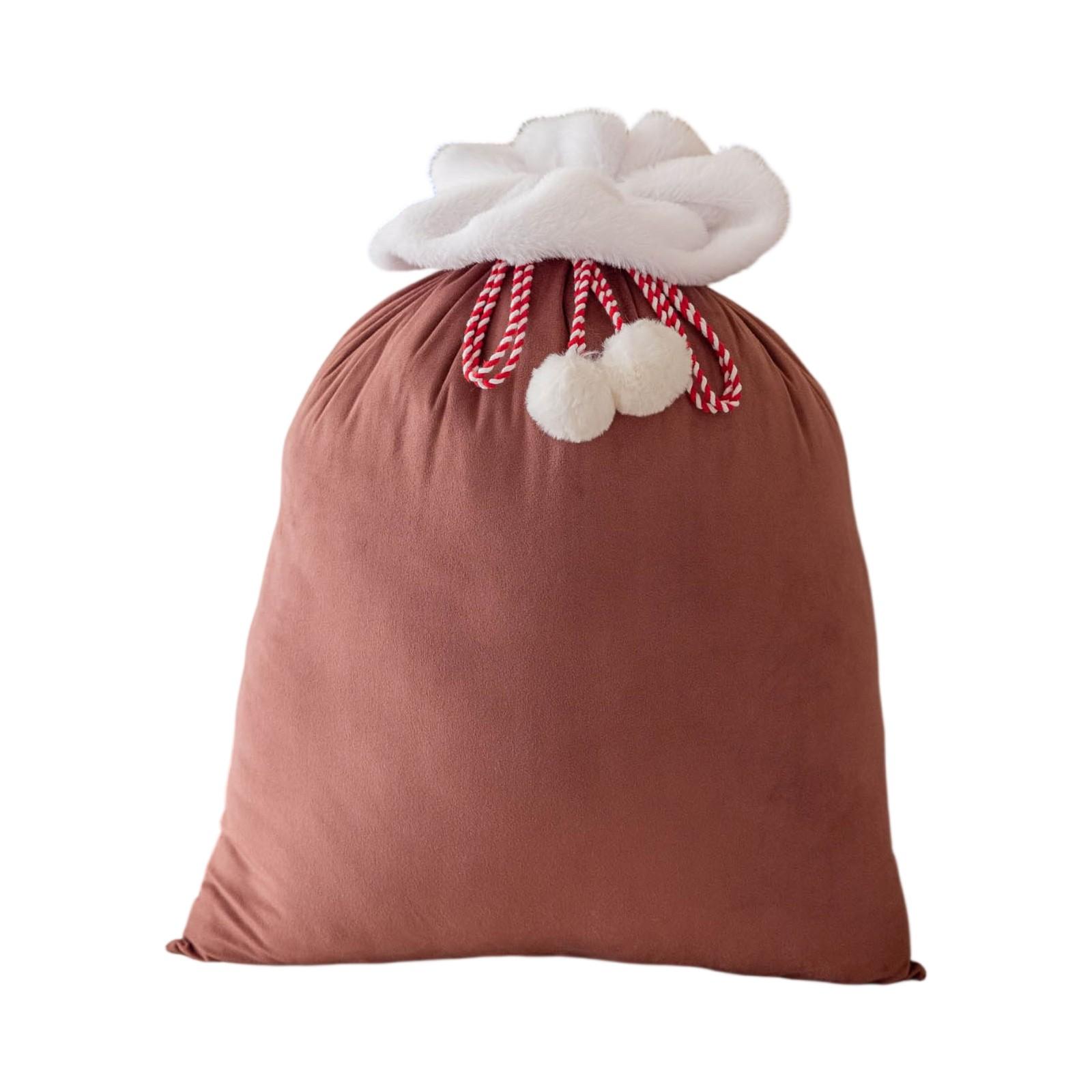 

Christmas Gift Bag Candy Gift Drawstring Bag Christmas Velvet Bag One Size