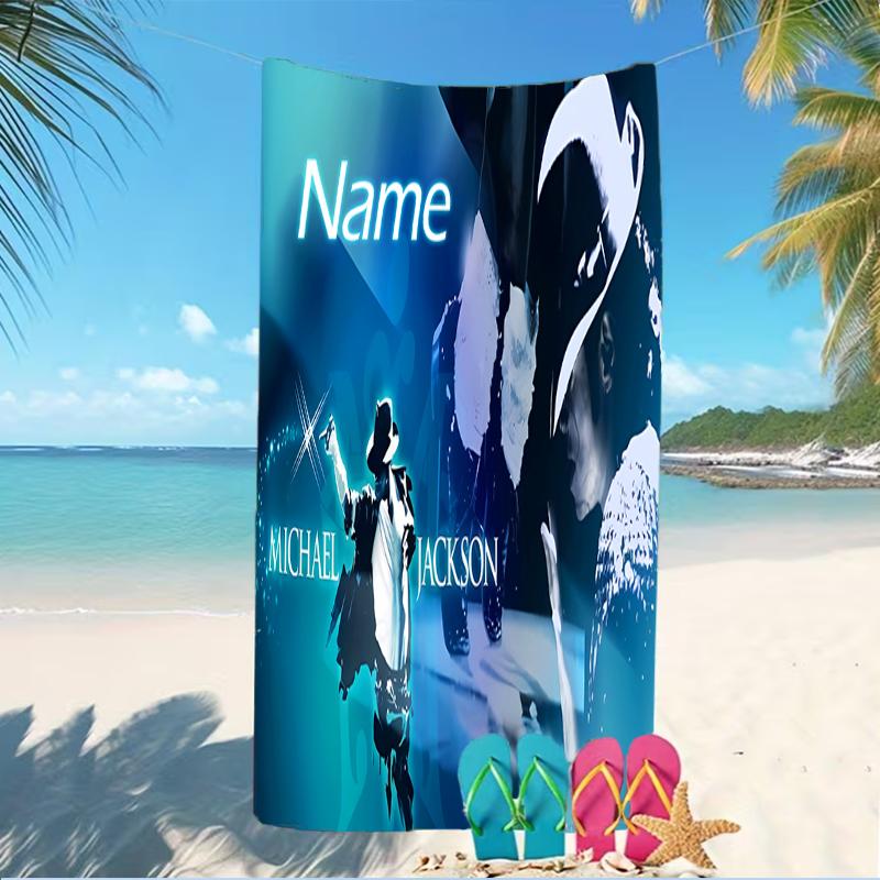 Customizable Personalized Beach Towels Michael Jackson Themed designs.Suitable for the Beach, Yoga, Sports;ideal As Beach Accessories