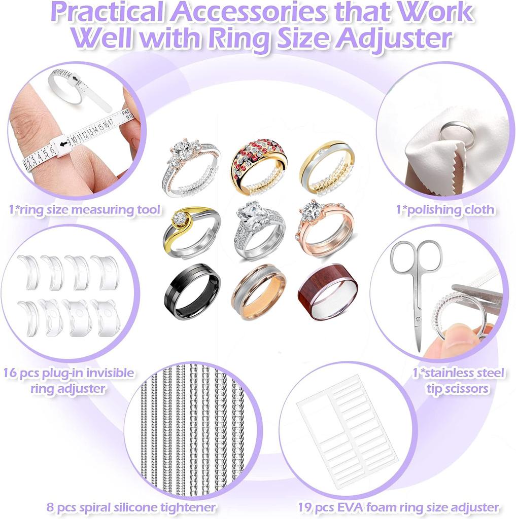 20 piece ring size adjuster ring size measuring tool Ring Sizer Adjuster