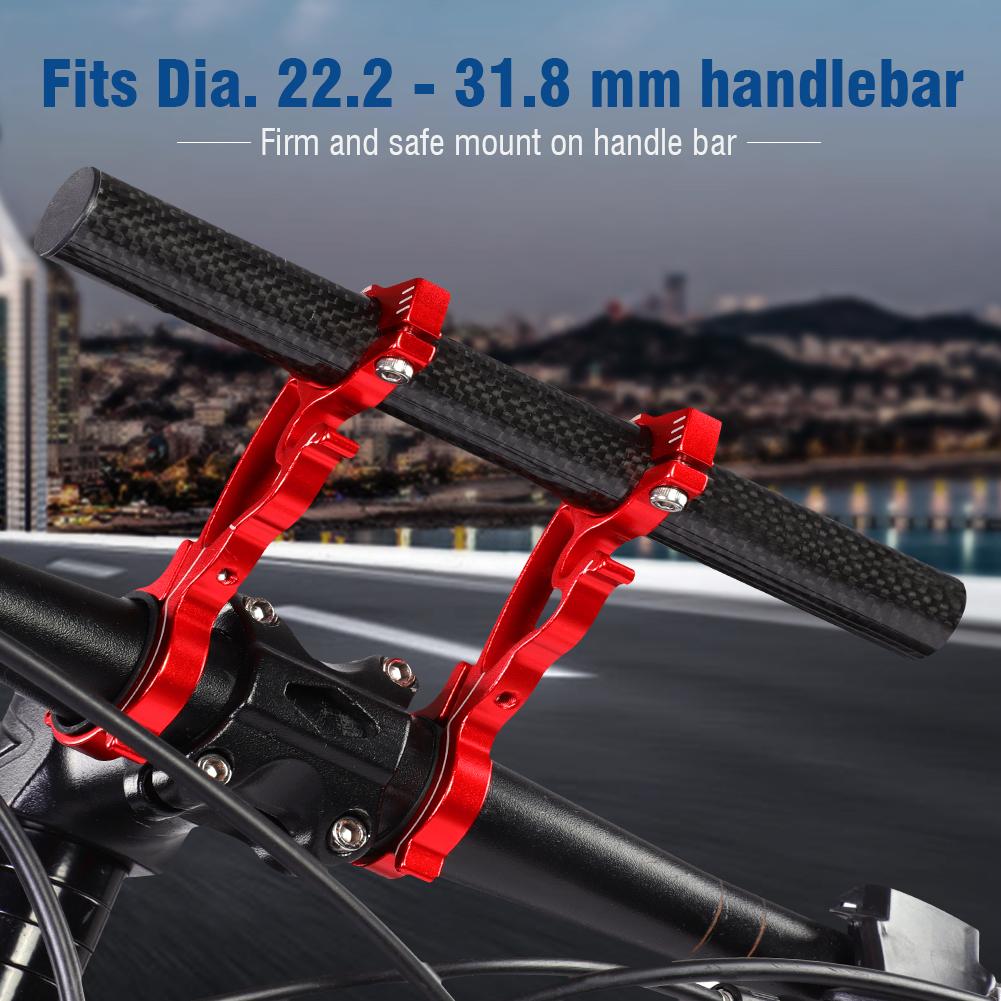 Bike Cycling Handlebar Extender Extension Holder Mount for GPS LampCelsiusUnitsCelsiusHeadlights (Black)