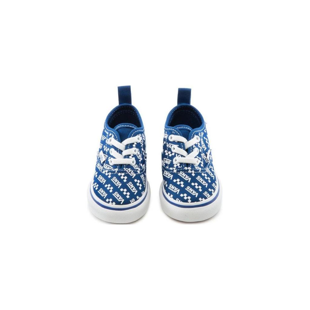 Vans Authentic Elastic Laces Toddler 'Logo Repeat - True Blue' VN0A4BUYWH8