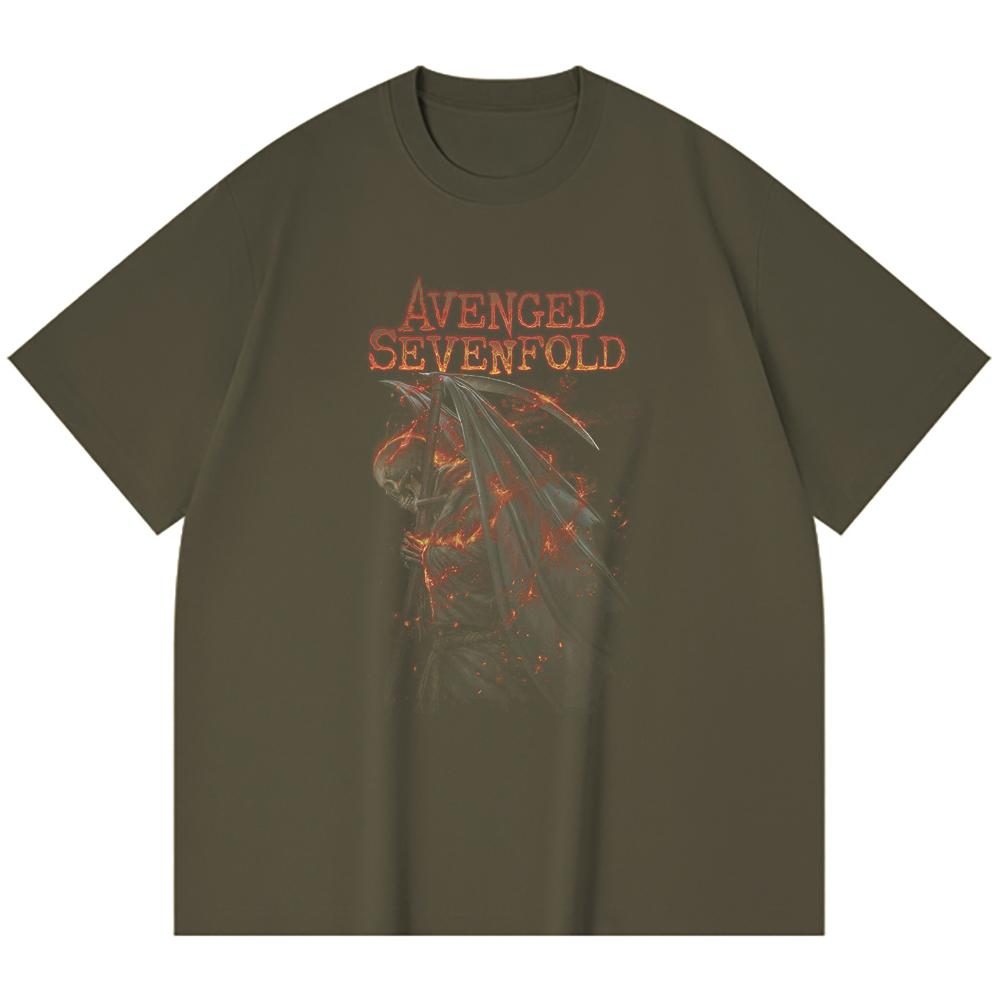 T-shirt Heavy Metal 100% Cotone 230 Gsm Stampa Band Rock Musica Popolare Unisex T-shirt Pesante in Cotone