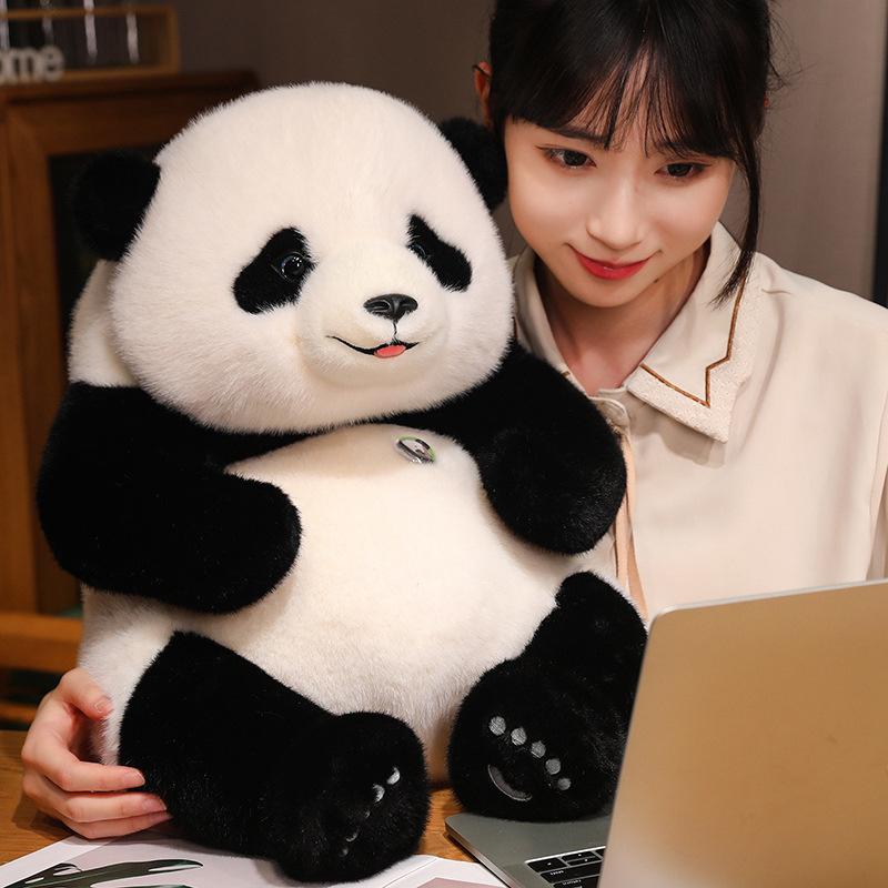 New Simulated Giant Panda Cute Doll Children's Birthday Gift Zoo Panda Doll Plush Toy