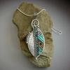 Bohemian Colore Tono Verde Metallico Foglia Pendente Sposa Orecchini da Sposa Donna Retro Tribale Astratto Pietra Colorata Pendenti Vintage Pendenti