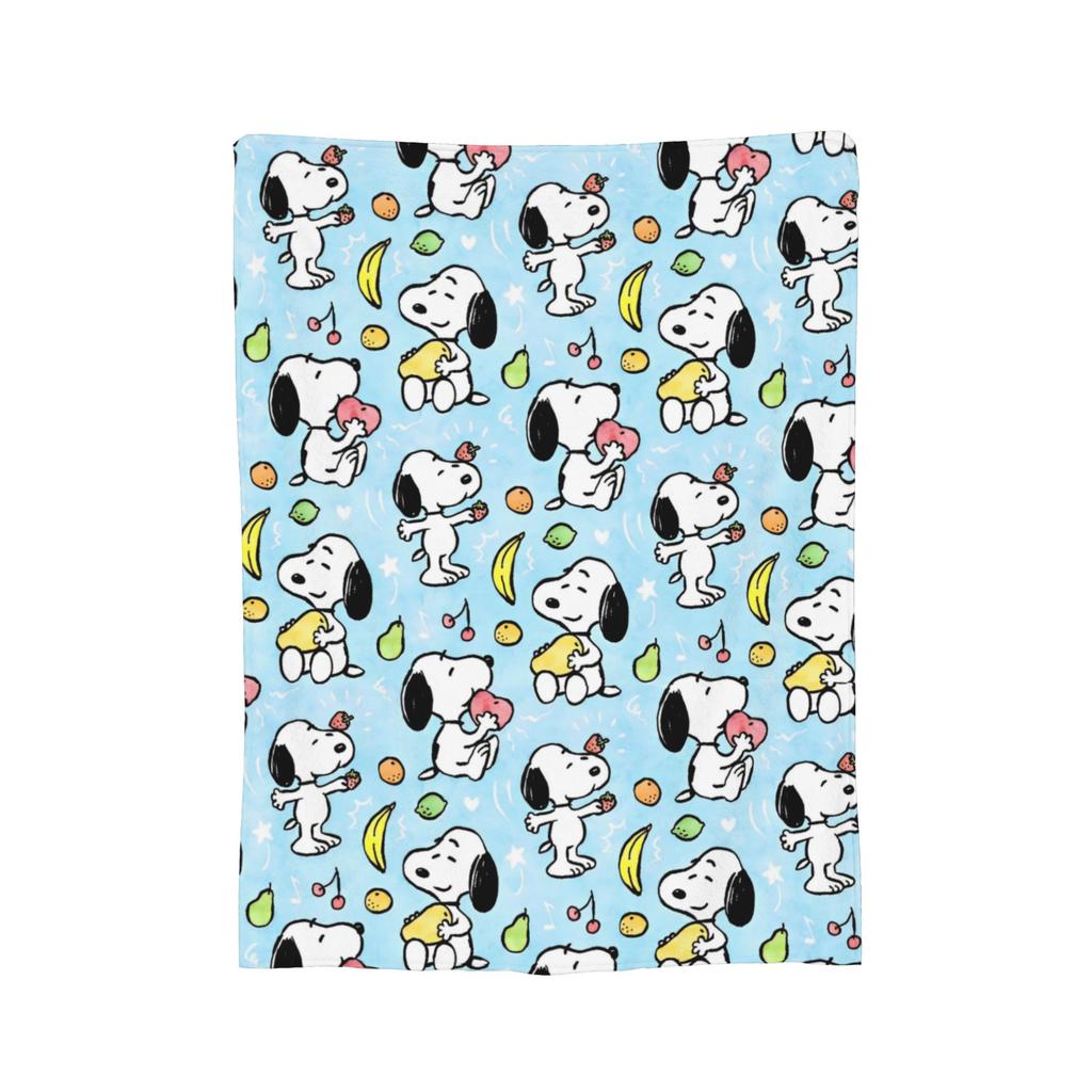Snoopys Cartoon Dog Flannel Blankets Creative Throw Blankets for Sofa Bedding Lounge 200x150cm Rug Piece,