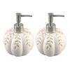 2Pcs 460ML Halloween Pumpkin Liquid Soap Dispenser Shampoo Body Hand Wash Shower Gel Facial Cleanser Container Bathroom Refillable Empty Press