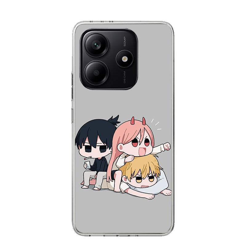 C-Chainsaw Mans Cute Phone Case For Xiaomi Redmi Note 15 14 13 12S 12 Pro Plus 11S 11E 11 11T 10S 10 Art Soft Pattern Cover Redm