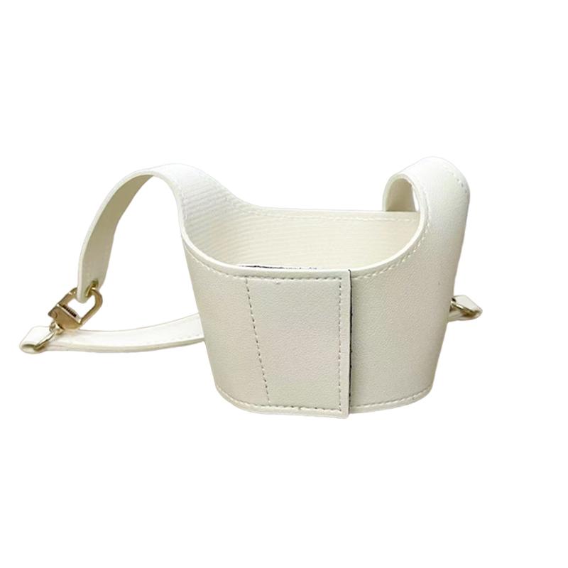 Leather Cup Cover Pouch Portable Water Bottle Sleeve Bag Leather Carrying Strap Insulating Cups Milk Tea Coffee Cups Accessories