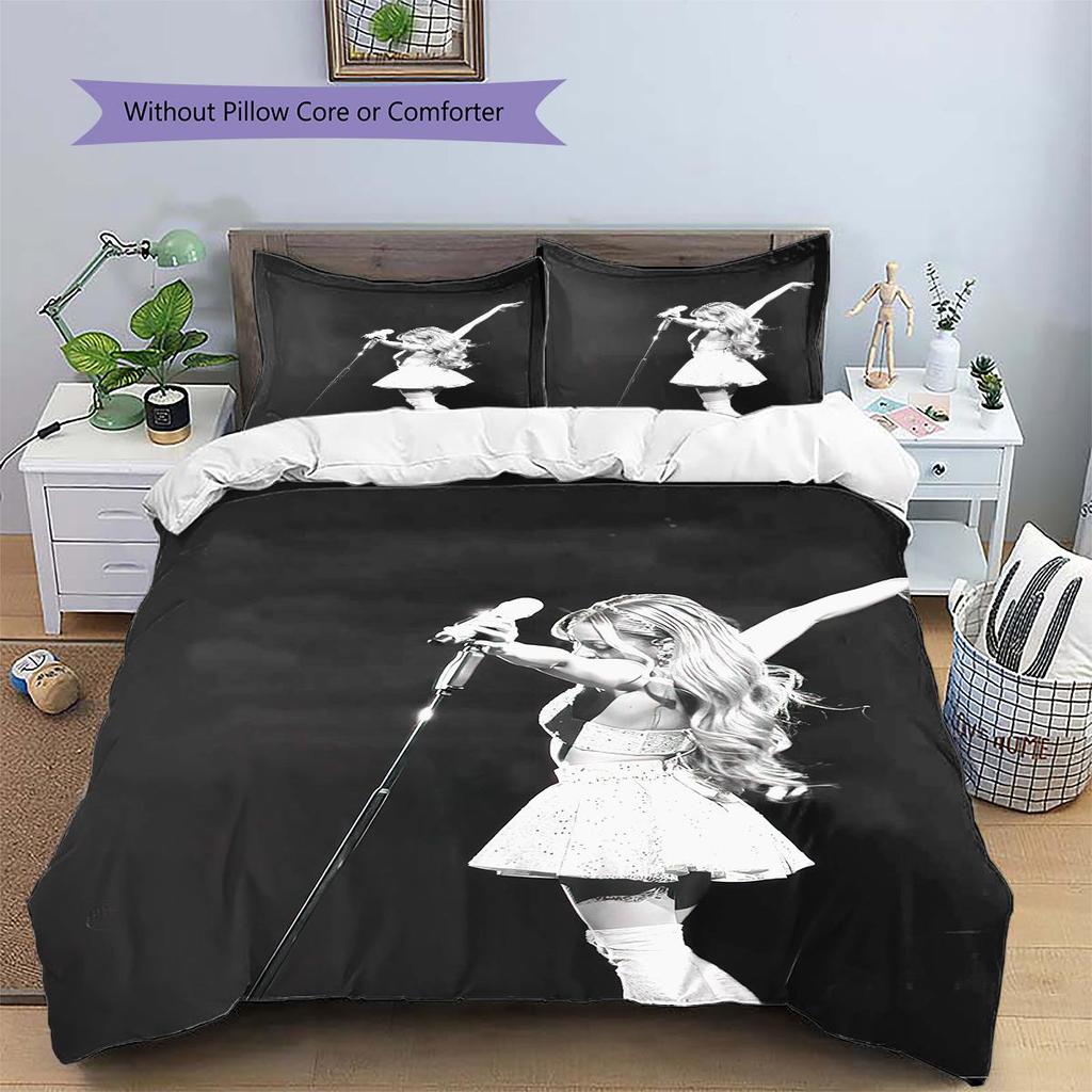 1PCS Ayliva Set Copripiumino Trapuntato con Fantasia a Tema Federa Decorazione per la Casa Regalo di Compleanno (1 * copripiumino + 2 * federa, senza nucleo)