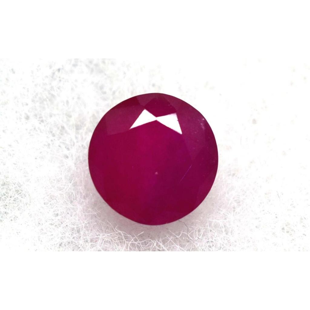 Flawless Red Bixbite Beryl Natural 7.70 Ct Round Cut AAA Certified Gemstone