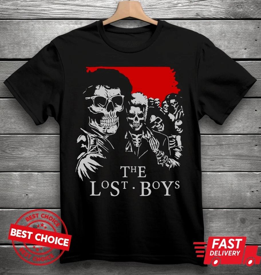 The Lost Boys Skull Movie Horror Unisex Black TShirt S
