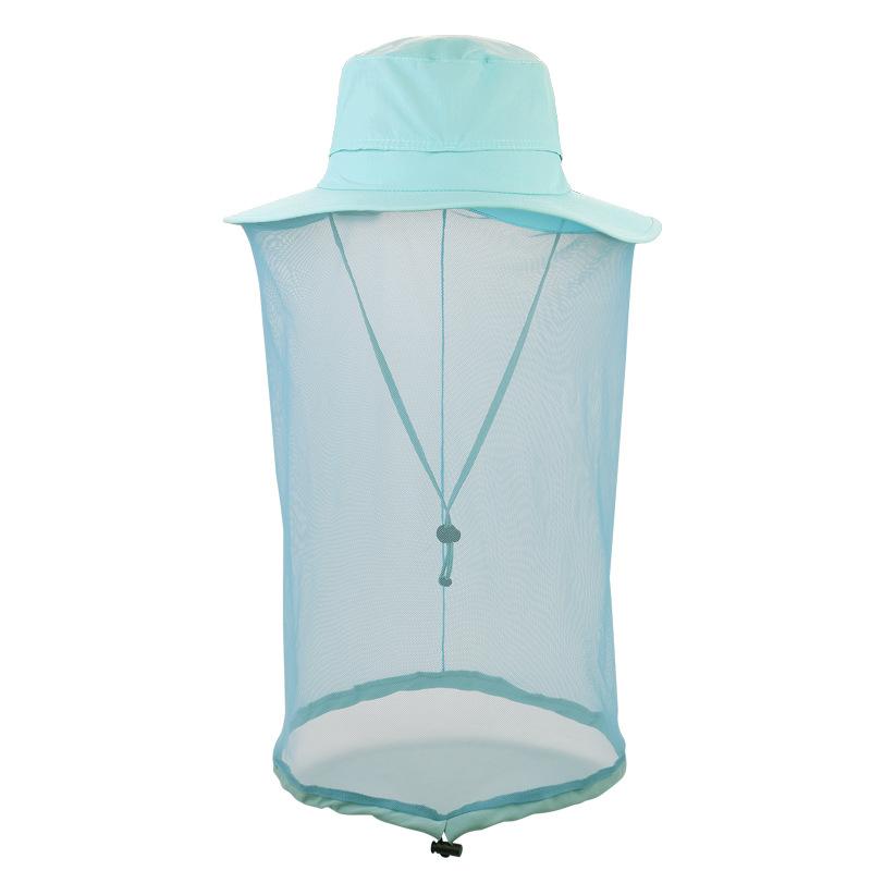 Hat Outdoor Sun Protection Big Eaves Hat Travel Bucket Hat Anti-mosquito Visor Net Gauze Hat