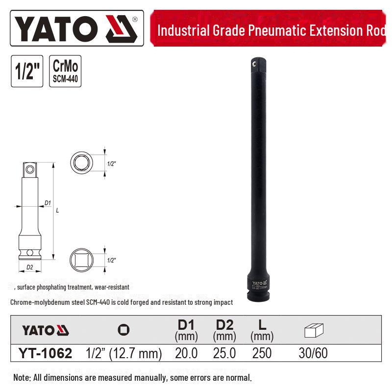 YATO 1/2" Pneumatic Sleeve Extension Rod
