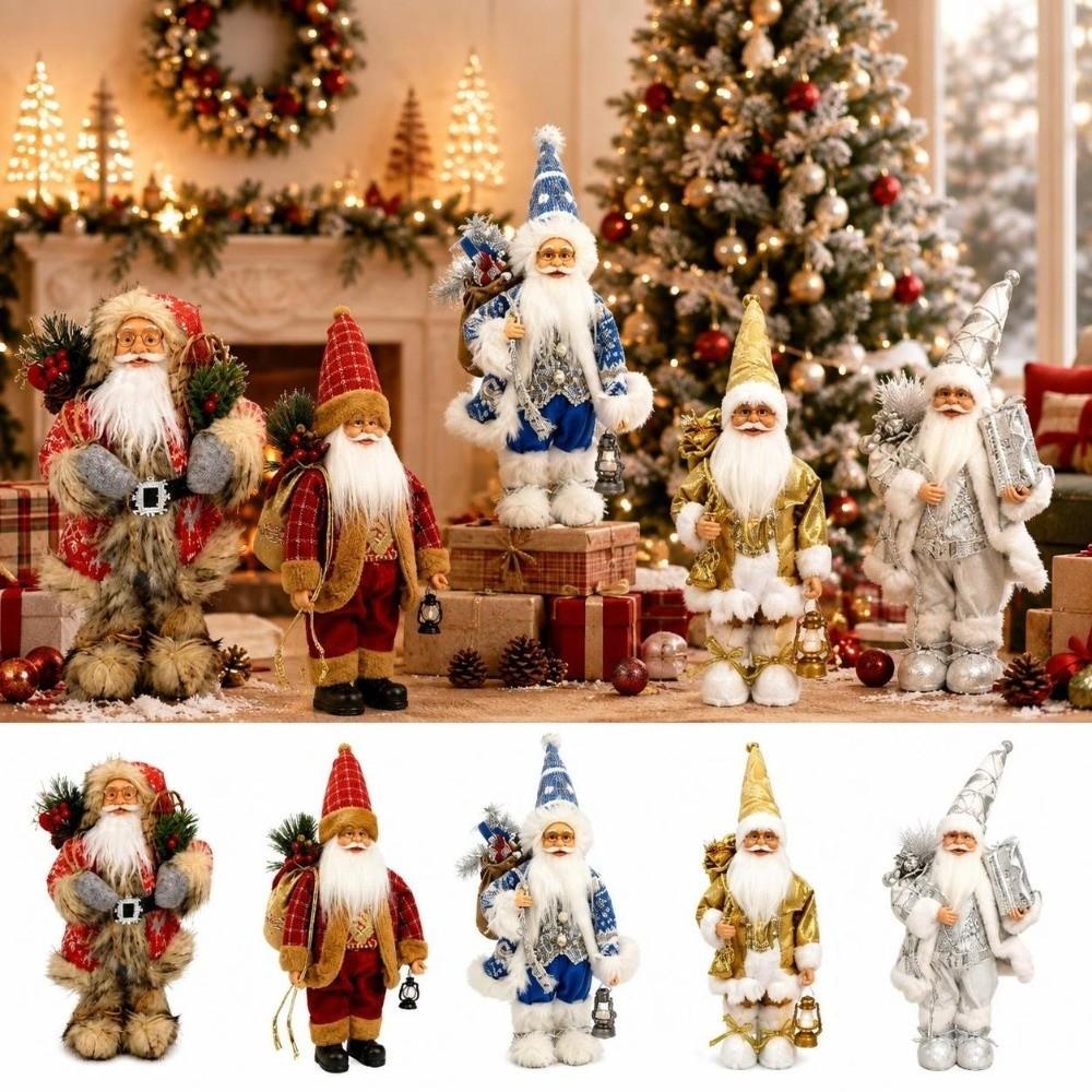 Cute Santa Claus Doll Creative Christmas Ornament Standing Santa Doll Christmas Gifts