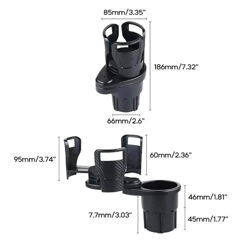 Car Water Cup Holder Car Drink Holder Multifunction Adjustable Cup Holder 360° Rotation Stable Anti-Slip Auto Parts Storage Box
