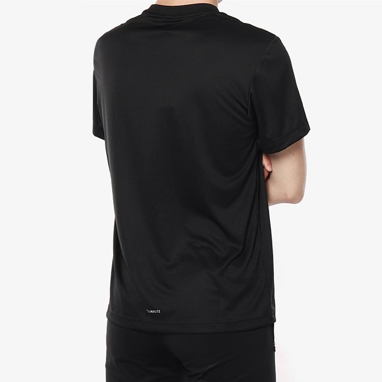 adidas T Shirts Men's Black Crew Neck Thickened Straight Fit DV0963