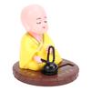 Little Monk Figurine Solar Funny Car Shaking Head Toy Chinese Little Monk Statue Car Dashboard