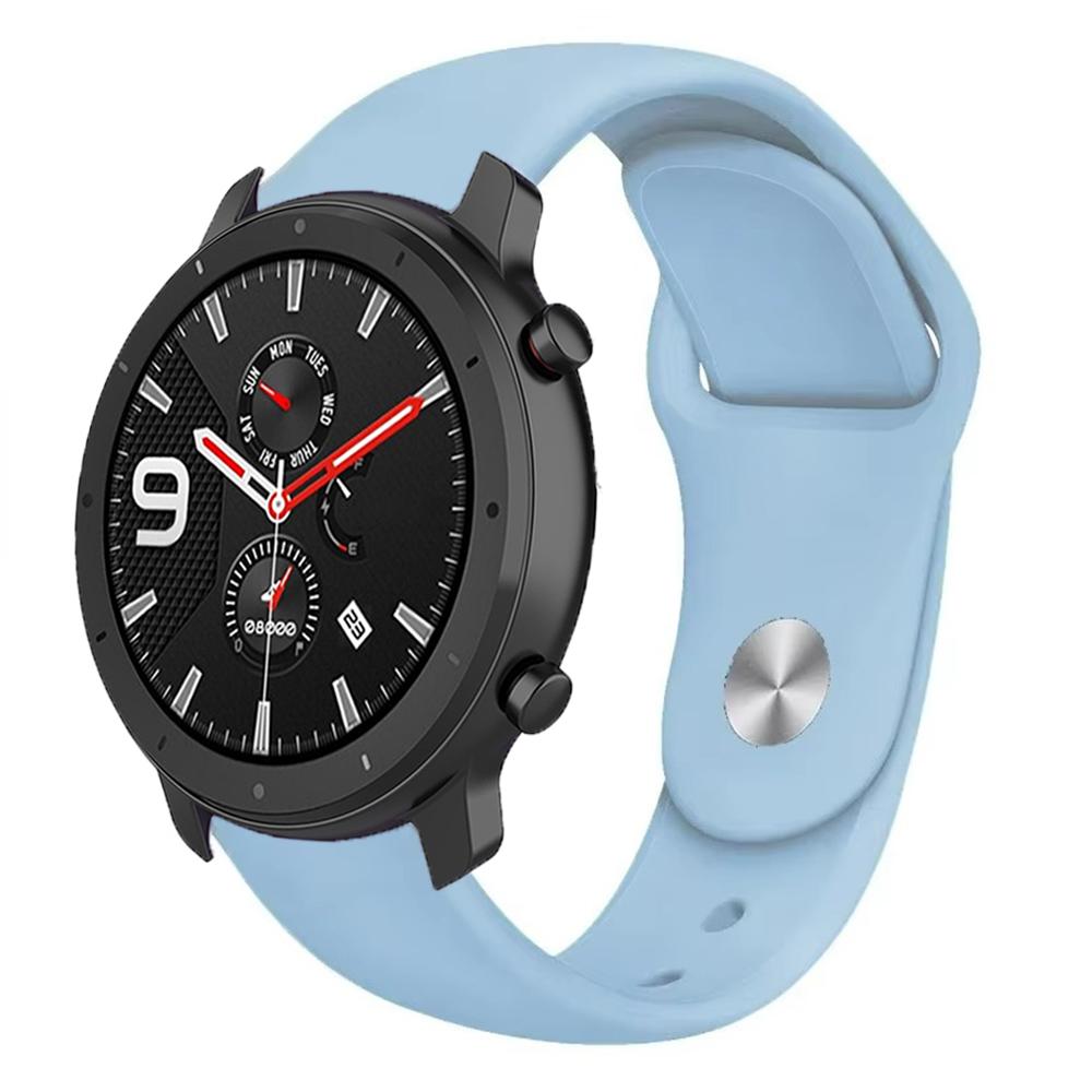 22mm 20mm Silicone Strap for Amazfit GTR 47mm/Balance 2 1/Bip 6 5/GTR 3pro Sport Bracelet for Amazfit Active 2/GTS 4 Mini 3 Band